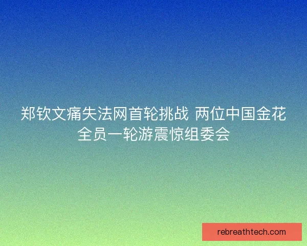 郑钦文痛失法网首轮挑战 两位中国金花全员一轮游震惊组委会 郑钦文痛失法网首轮挑战 两位中国金花全员一轮游震惊组委会