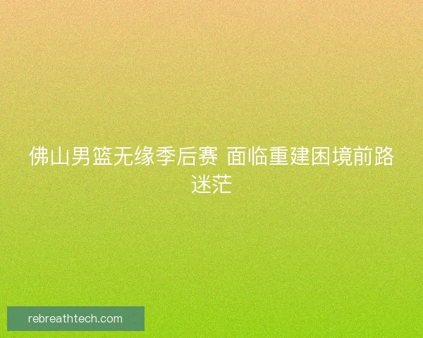 佛山男篮无缘季后赛 面临重建困境前路迷茫